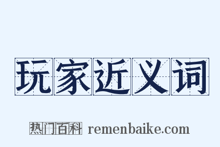 玩家近义词是什么意思的图片